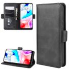 For Xiaomi Redmi 8 Double Buckle Crazy Horse Business Mobile Phone Holster with Card Wallet Bracket Function(Black) - 1