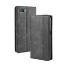 For Oppo Reno A Magnetic Buckle Retro Crazy Horse Texture Horizontal Flip Leather Case with Holder & Card Slots & Photo Frame(Black) - 1
