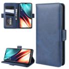 For OPPO K5/OPPO Realme XT/OPPO Realme X2 Double Buckle Crazy Horse Business Mobile Phone Holster with Card Wallet Bracket Function(Blue) - 1
