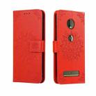 For Motorola Moto Z4  Embossed Kaleidoscope Flower Horizontal Flip Leather Case with Holder & Card Slots & Wallet(Red) - 1