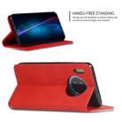 For Huawei Mate 30 Retro Skin Feel Business Magnetic Horizontal Flip Leather Case(Red) - 4