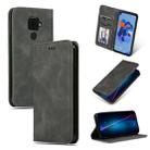 For Huawei Mate 30 Lite Retro Skin Feel Business Magnetic Horizontal Flip Leather Case(Dark Grey) - 1