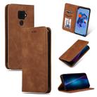 For Huawei Mate 30 Lite Retro Skin Feel Business Magnetic Horizontal Flip Leather Case(Brown) - 1