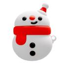 For Apple AirPods 1/2 Generation Universal Pair Snowman Bluetooth Headphone Protective Case(Red) - 1