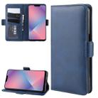 For OPPO A5 / A3s / AX5 Dual-side Magnetic Buckle Horizontal Flip Leather Case with Holder & Card Slots & Wallet & Photo Frame(Blue) - 1