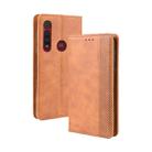 For  Motorola Moto G8 Play  Magnetic Buckle Retro Crazy Horse Texture Horizontal Flip Leather Case with Holder & Card Slots & Photo Frame(Brown) - 1