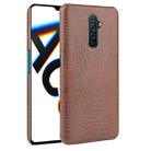 For OPPO Realme X2 Pro/ Reno Ace Shockproof Crocodile Texture PC + PU Case(Brown) - 1