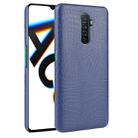 For OPPO Realme X2 Pro / Reno Ace Shockproof Crocodile Texture PC + PU Case(Blue) - 1