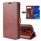 For Oppo Reno2 F / Reno2 Z R64 Texture Single Fold Horizontal Flip Leather Case with Holder & Card Slots & Wallet(Brown) - 1