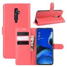 For Oppo Reno2 F / Reno2 Z Litchi Texture Horizontal Flip Leather Case with Wallet & Holder & Card Slots(Red) - 1