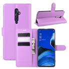 For Oppo Reno2 F / Reno2 Z Litchi Texture Horizontal Flip Leather Case with Wallet & Holder & Card Slots(Purple) - 1