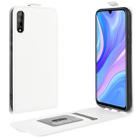 For Huawei Enjoy 10 Crazy Horse Vertical Flip Leather Protective Case(White) - 1