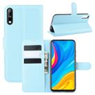 For Huawei Enjoy 10 Litchi Texture Horizontal Flip Leather Case with Wallet & Holder & Card Slots(Blue) - 1