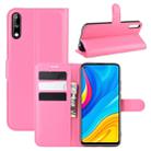 For Huawei Enjoy 10 Litchi Texture Horizontal Flip Leather Case with Wallet & Holder & Card Slots(Rose red) - 1