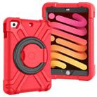 For iPad MINI1/2/3 EVA + PC Flat Protective Shell with 360 ° Rotating Bracket(Red+Black) - 1