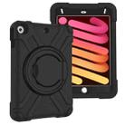 For iPad MINI 4/5 EVA + PC Flat Protective Shell with 360 ° Rotating Bracket(Black+Black) - 1