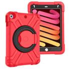 For iPad MINI 4/5 EVA + PC Flat Protective Shell with 360 ° Rotating Bracket(Red+Black) - 1