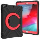 For iPad Air/Air2/Pro9.7 EVA + PC Flat Protective Shell with 360 ° Rotating Bracket(Black+Red) - 1