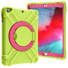 For iPad Air/Air2/Pro9.7 EVA + PC Flat Protective Shell with 360 ° Rotating Bracket(Grass Green+Rose Red) - 1
