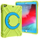 For iPad Air/Air2/Pro9.7 EVA + PC Flat Protective Shell with 360 ° Rotating Bracket(Grass Green+Blue) - 1