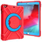 For iPad Air/Air2/Pro9.7 EVA + PC Flat Protective Shell with 360 ° Rotating Bracket(Red+Blue) - 1