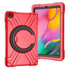 For Galaxy Tab A 10.1 (2019) EVA + PC Flat Protective Shell with 360 Degree Rotating Bracket(Red+Black) - 1