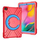 For Galaxy Tab A 10.1 (2019) EVA + PC Flat Protective Shell with 360 Degree Rotating Bracket(Red+Blue) - 1