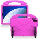For iPad Air3 10.5  inch EVA Flat Anti Falling Protective Shell with Thumb Bracket(Rose Pink) - 1