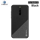 For Xiaomi RedMi 8 PINWUYO Rong Series  Shockproof PC + TPU+ Chemical Fiber Cloth Protective Cover(Black) - 1