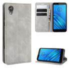 For Huawei Mate 30 Lite / Nova 5Z Retro-skin Business Magnetic Suction Leather Case with Purse-Bracket-Chuck(Grey) - 1