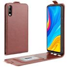 For Huawei Enjoy 10  Crazy Horse Vertical Flip Leather Protective Case(Brown) - 1