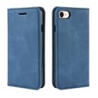 For iPhone SE 2022 / SE 2020 / 8 / 7 Retro-skin Business Magnetic Suction Leather Case with Purse-Bracket-Chuck(Dark Blue) - 4