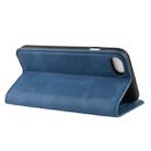 For iPhone SE 2022 / SE 2020 / 8 / 7 Retro-skin Business Magnetic Suction Leather Case with Purse-Bracket-Chuck(Dark Blue) - 11