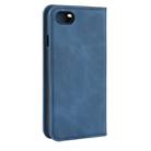 For iPhone SE 2022 / SE 2020 / 8 / 7 Retro-skin Business Magnetic Suction Leather Case with Purse-Bracket-Chuck(Dark Blue) - 12
