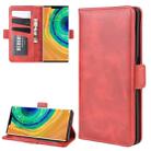 For Huawei Mate 30 Pro Double Buckle Crazy Horse Business Mobile Phone Holster with Card Wallet Bracket Function(Red) - 1