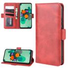 For Huawei Nova 5i Pro/Mate 30 Lite/Nova 5Z Double Buckle Crazy Horse Business Mobile Phone Holster with Card Wallet Bracket Function(Red) - 1