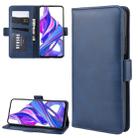 For Huawei Honor 9X Pro Double Buckle Crazy Horse Business Mobile Phone Holster with Card Wallet Bracket Function(Blue) - 1