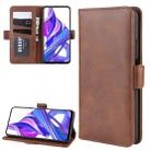 For Huawei Honor 9X Pro Double Buckle Crazy Horse Business Mobile Phone Holster with Card Wallet Bracket Function(Brown) - 1