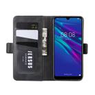 For Huawei Y6 2019 Double Buckle Crazy Horse Business Mobile Phone Holster with Card Wallet Bracket Function(Black) - 6