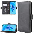 For Huawei P20 Lite 2019 / Nova 5i Double Buckle Crazy Horse Business Mobile Phone Holster with Card Wallet Bracket Function(Black) - 1