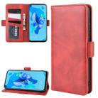 For Huawei P20 Lite 2019 / Nova 5i Double Buckle Crazy Horse Business Mobile Phone Holster with Card Wallet Bracket Function(Red) - 1