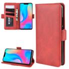 For Huawei Nova 3i Double Buckle Crazy Horse Business Mobile Phone Holster with Card Wallet Bracket Function(Red) - 1