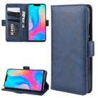 For Huawei Nova 3i Double Buckle Crazy Horse Business Mobile Phone Holster with Card Wallet Bracket Function(Blue) - 1