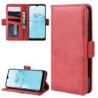 For Huawei Y5 2019 Double Buckle Crazy Horse Business Mobile Phone Holster with Card Wallet Bracket Function(Red) - 1