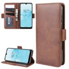 For Huawei Y5 2019 Double Buckle Crazy Horse Business Mobile Phone Holster with Card Wallet Bracket Function(Brown) - 1