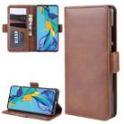 For Huawei P30 Dual-side Magnetic Buckle Horizontal Flip Leather Case with Holder & Card Slots & Wallet & Photo Frame(Brown) - 1