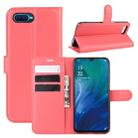 For Oppo Reno A Litchi Texture Horizontal Flip Leather Case with Wallet & Holder & Card Slots(Red) - 1