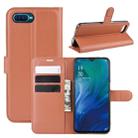 For Oppo Reno A Litchi Texture Horizontal Flip Leather Case with Wallet & Holder & Card Slots(Brown) - 1