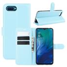 For Oppo Reno A Litchi Texture Horizontal Flip Leather Case with Wallet & Holder & Card Slots(Blue) - 1