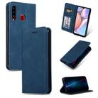 For Galaxy A10S Retro Skin Feel Business Magnetic Horizontal Flip Leather Case(Navy Blue) - 1
